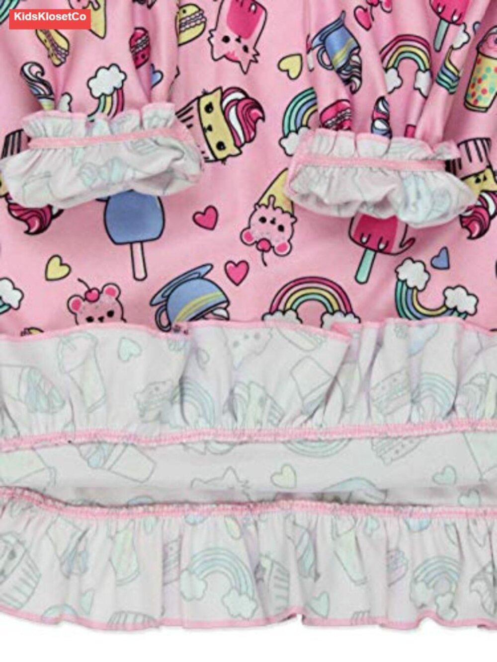 Girls Flannel Granny Gown Nightgown Pajamas 100% Polyester Flame Resistant - Picture 3 of 5